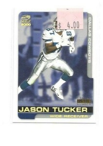 DALLAS COWBOYS JASON TUCKER 130 MADE 2000 PACIFIC PARALLEL FOOTBALL CARD #67