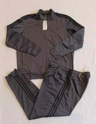 Adidas Mens 3 Stripes Tricot Tracksuit NWT Jacket & Pants Set Gray Multiple Sz - Image 1 of 4
