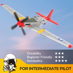 VOLANTEXRC 4 Channel P51D Mustang RC Plane Fighter for Adults and Beginners, RTF - Picture 1 of 13