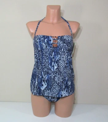 Traje de baño Tankini LUCKY BRAND NUEVO CON ETIQUETAS S ligeramente acolchado parte superior parte inferior de bikini precio de venta sugerido por el fabricante 128 USD Foto 1 de 4