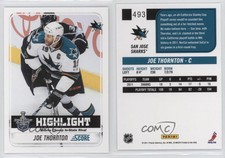 2011-12 Score Playoffs Highlight Joe Thornton #493