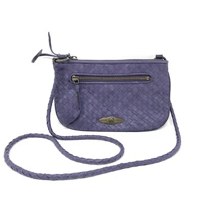 Bolso de Hombro Elliott Lucca Púrpura Tejido Rectángulo Cierre con Cremallera Ligero Foto 1 de 4