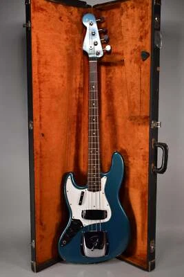 1965 Fender Jazz Bass Lake Placid Blue Finish Left-Handed Electric Bass w/OHSC - Image 1 of 4