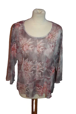 HAUT TUNIQUE VOILE FEMME °°° CHRISTINE LAURE  °°° DOUBLEE . TAILLE 4 - Photo 1/4