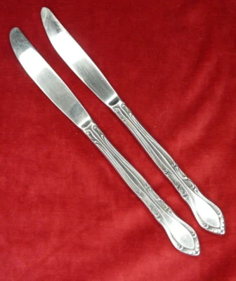 2 cuchillos de cena Rogers Auberge cubiertos de acero inoxidable Corea 8 3/4" Foto 1 de 4