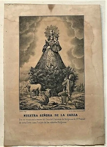 MADRID, NUESTA SEÑORA DE LA ZARZA, lit. de Cano, ca. 1850 - Picture 1 of 1