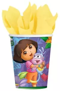 Dora's Flower Adventure 9oz Paper Beverage Cups Birthday Party Supplies New 8 ct - Picture 1 of 1