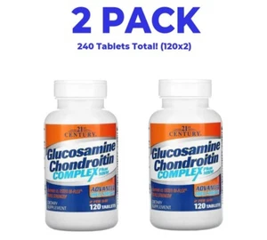 Glucosamine Chondroitin Complex Plus MSM, 2 PACK, 120 Tablets (240 total!) - Picture 1 of 3