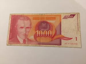 Billet Yougoslavie 1000 Dinara 1992 - Foto 1 di 2