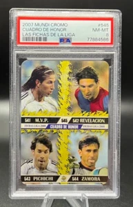 2007 Lionel Messi Mundi Cromo #545 Cuadro de Honor Las Fichas de Liga PSA 8 - Picture 1 of 2