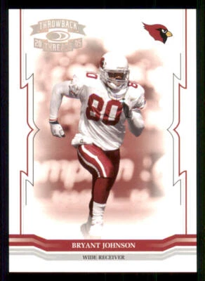 2005 Throwback Threads Bronze Holofoil #2 Bryant Johnson /250 - Image 1 of 2