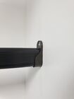 4x Wardrobe Hanging Rail Bracket - Metal Matte Black Slimline