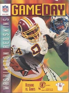 Washington Redskins New York Giants 10/20/96 NFL Game Program..Sean Gilbert - Picture 1 of 1