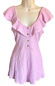 Rolla Coster Junior's Mameluco Sin Mangas Volantes Hombros Corbata Cinturón - Talla M Rosa - Imagen 1 de 9