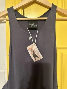 Momper Romper Womens Sleeveless Maternity Ultra Soft Pocketed Dark Gray S/M NWT - Picture 1 of 13