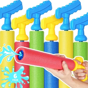 Water Guns 6 Pack Swimming Pool Toys Water Blaster Set 40 Ft Range Beach Summer - Picture 1 of 5