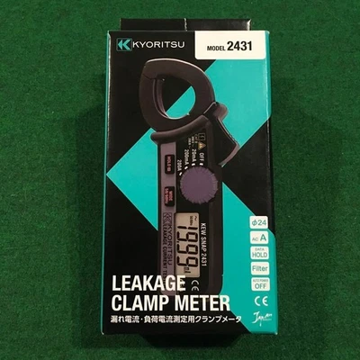Kyoritsu 2431 Digital AC Leakage Clamp Meter 20mA 200mA 200A Electrical Tester - Image 1 of 4