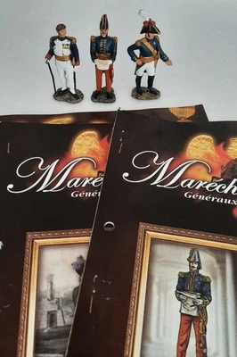 Lot De 3 Soldats En Plomb  HACHETTE Maréchaux D'empire N°180,181,182 - Photo 1/2