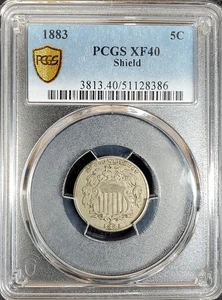 1883 Shield Nickel PCGS XF40 - Picture 1 of 5