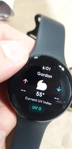 Google Pixel GA03119 41mm GPS Smart Watch w/ Obsidian Active Band unlocked - Photo 1 sur 21