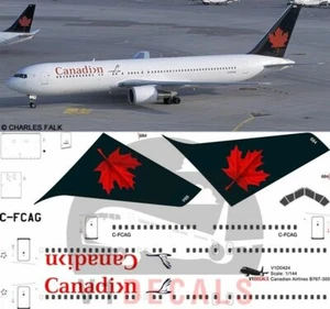 Calcomanías V1 Boeing 767-300 Canadian Airlines para kit de avión modelo 1/144 Zvezda  - Imagen 1 de 8