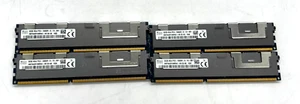 SERVER RAM -SKHYNIX *LOT OF 4* 32GB 4RX4 PC3 -10600R HMT84GR7BMR4C-H9 - Picture 1 of 3