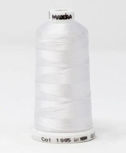 Madeira Classic Rayon 40, #1005 FLUORESCENT WHITE 1000m Embroidery Thread - Imagen 1 de 1