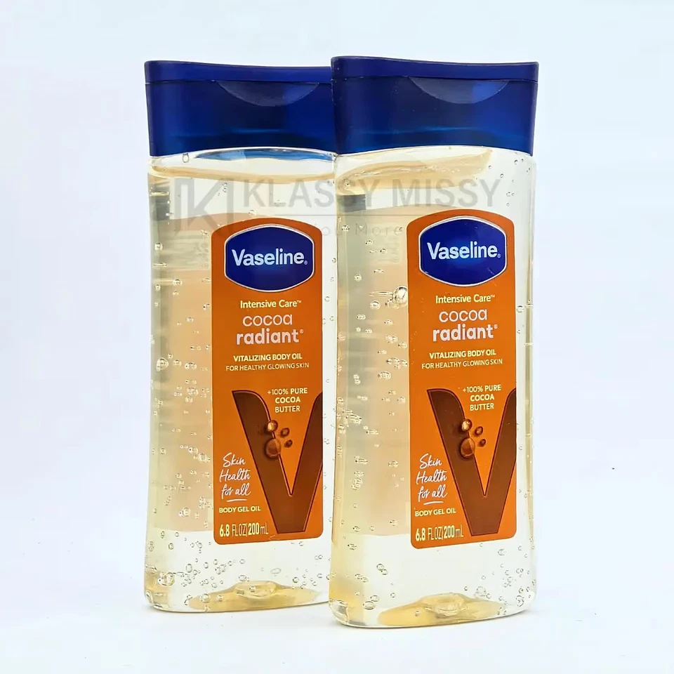 Vaseline Intensive Care Cocoa Radiant Body Gel Oil 200ml – with Pure Cocoa Butte