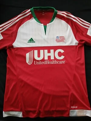 NEW ENGLAND REVOLUTION RED JERSEY SIZE L ADIDAS MLS - Image 1 of 4