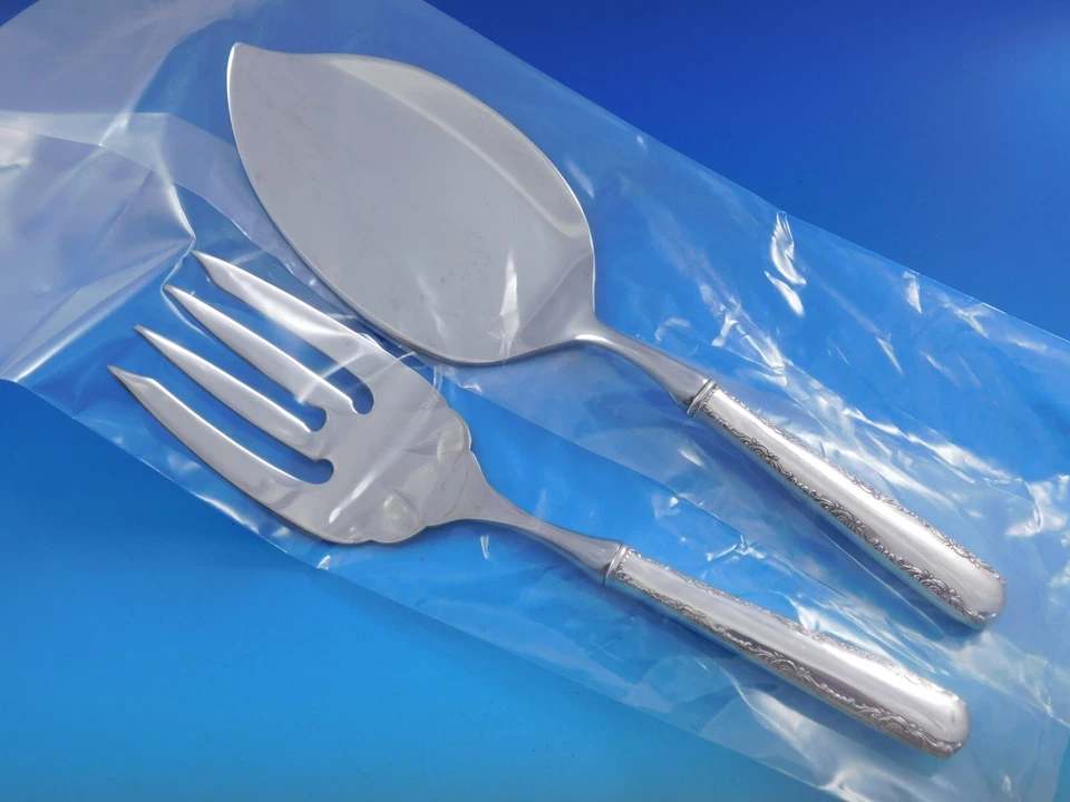 Juego para servir pescado Camellia by Gorham plata esterlina salmón hecho a medida Foto 1 de 4