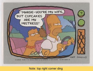 1990 Topps The Simpsons Marge Simpson Homer Marge-you're my wife but #7 READ 8i5