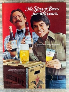 Budweiser King of Beers for 100 Years Wooden Case St Louis 1976 Vintage Print Ad - Picture 1 of 1