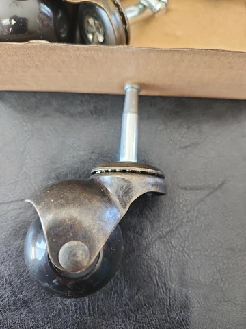 1.5 Inch Funiture Caster Set Antique Brass Cover