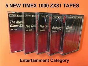 5 Entertainment Category TIMEX TS1000 / ZX81 Software Cassettes - Picture 1 of 5