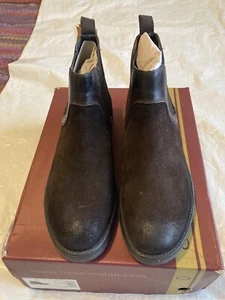 Botas Chelsea Base London Patton Gamuza Grasa Marrón Talla 7 BNWB - Imagen 1 de 9