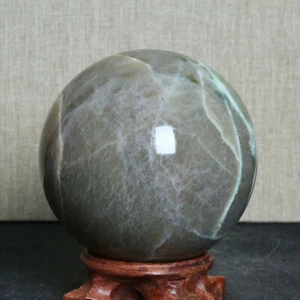 A7700-96mm Natural plagioclase Feldspar quartz crystal sphere ball specimen - Picture 1 of 12