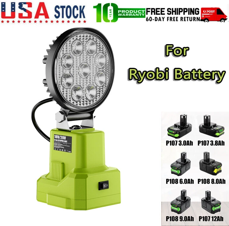 18W Cordless LED Work Light For Ryobi 18V One+ Li-ion Battery 2100LM No battery - Image 1 of 4