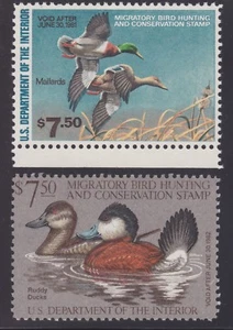 US RW47-RW48 $7.50 Duck Hunting Mint XF OG NH SCV $25 - Picture 1 of 2
