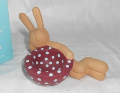 räder - die Hasenbande Figur mit OKT - Heinrich Hoppel  m. Eierbecher  ca. 12 cm - Bild 1 von 2