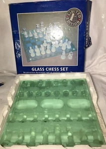 Glass Chess Set Board Game ~ Elegant ~ Limited Edition 14" x14" 35cm x 35cm - Picture 1 of 11