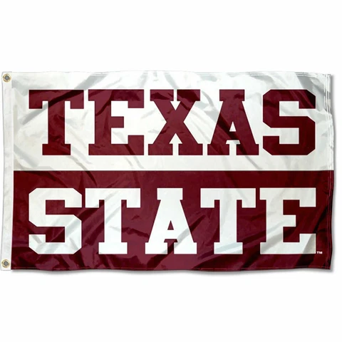 Texas State Bobcats Block Letters Flag Large 3x5 Cover