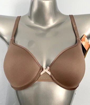 Chantelle Nwt C Ideal Back Smoothing Hazelnut Brown Lightly Lined Bra 19510 - Image 1 of 4