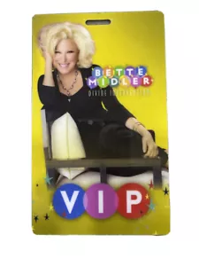BETTE MIDLER VIP LAMINATE! DIVINE INTERVENTION TOUR! 2015! - Imagen 1 de 2
