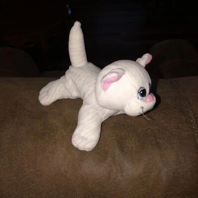 Pound Puppy Purries White Kitten 7" Plush  Tonka Cat Stuffed Animal - Image 1 of 4
