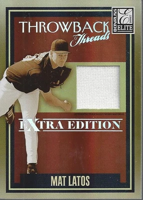 Camiseta deportiva Donruss Elite Extra Throwback Threads 2007 #TTML Mat Latos/500 - BB Foto 1 de 2