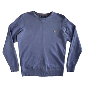 Sudadera Paul Smith Para Hombre Azul Talla Mediana Logo Cebra Manga Larga Jersey - Imagen 1 de 9
