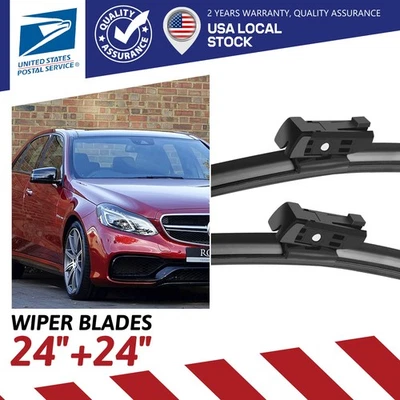 Reemplazo limpiaparabrisas 24"+24" para Mercedes-Benz E250 E350 E400 E550 Foto 1 de 4