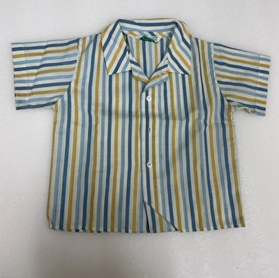Vintage Health-Tex Toddler Shirt 3T Striped Short Sleeve Button-Up Made in USA - Image 1 of 4