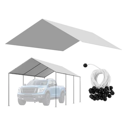 VEVOR Carport Replacement Canopy Cover Shelter Tent 10x20ft Frame Not Included