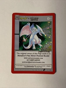 MetaZoo x Van Meter Festival Holo Promo Artifact Business Card RARE 81/2000 - Picture 1 of 5